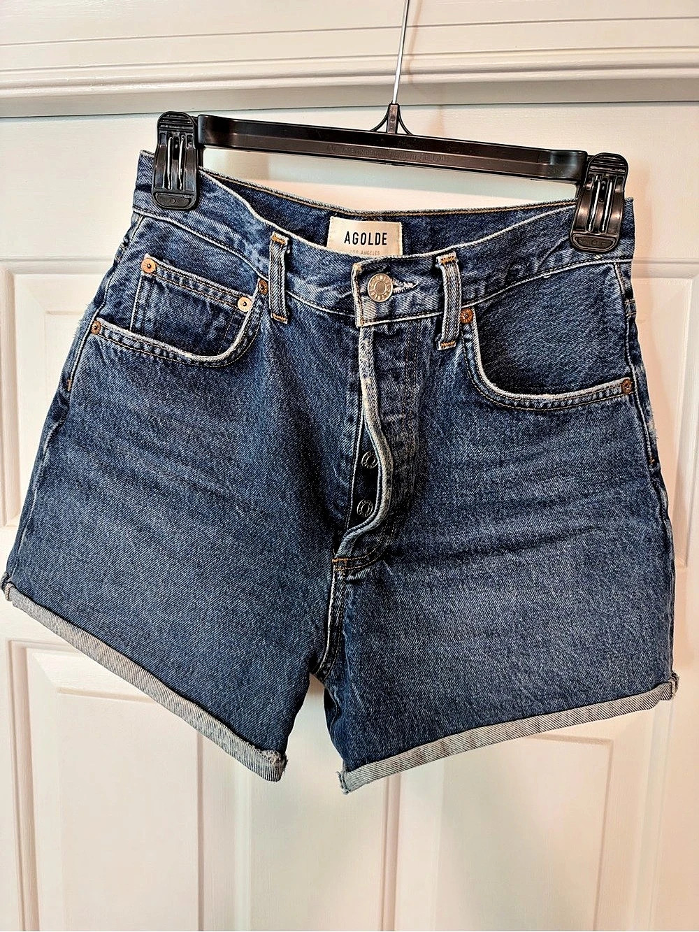 AGOLDE Parker Vintage Cut Off Short Denim Jean Shorts Waist 25 Like New